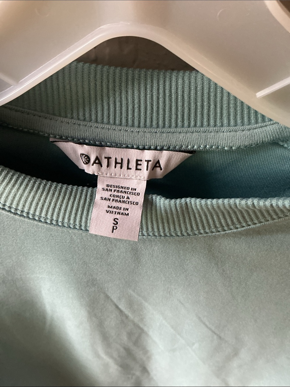 Athleta Seasoft Rib Crewneck Sweatshirt-Waterloo Blue - Picture 4 of 6